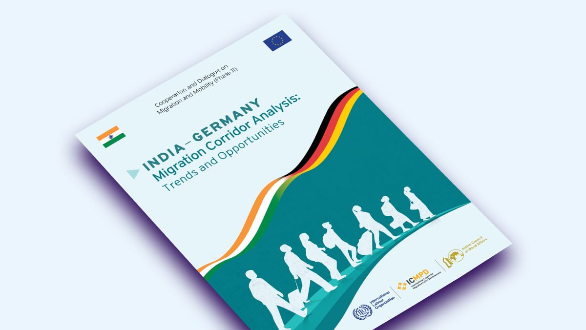 India-Germany Migration Corridor Analysis report cover with EU flag