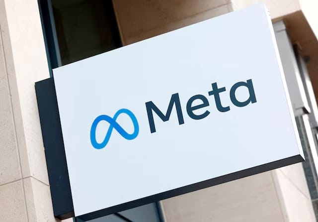 Meta logo on a building, related to New Mexico court fines for business