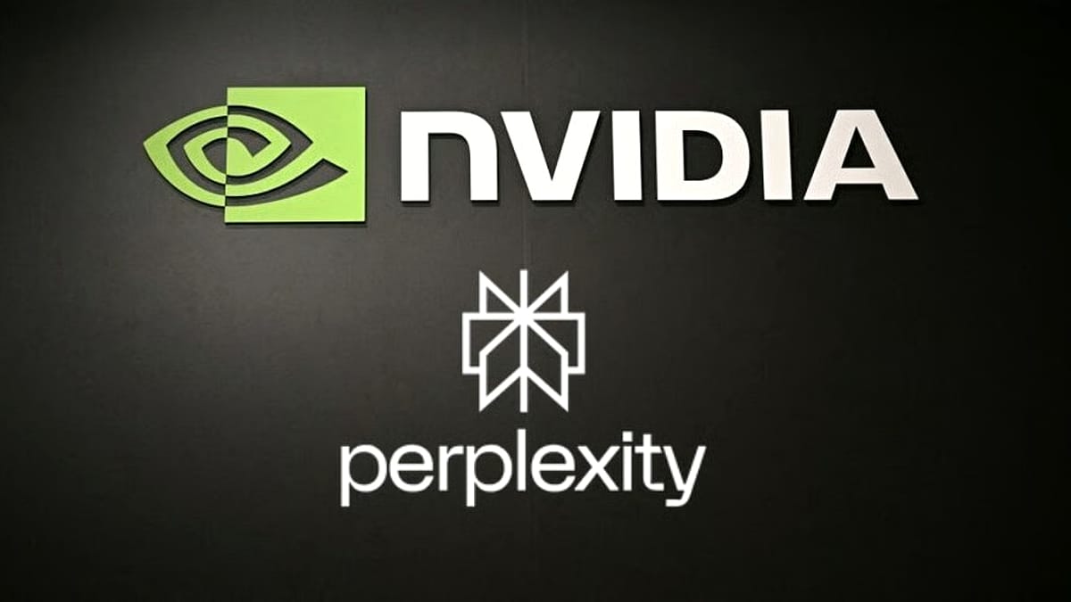 Nvidia and Perplexity logos, suggesting tech investment.