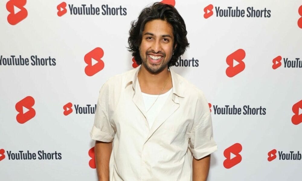 Sachin Kumar at YouTube Shorts event, celebrating Indian-American culture.