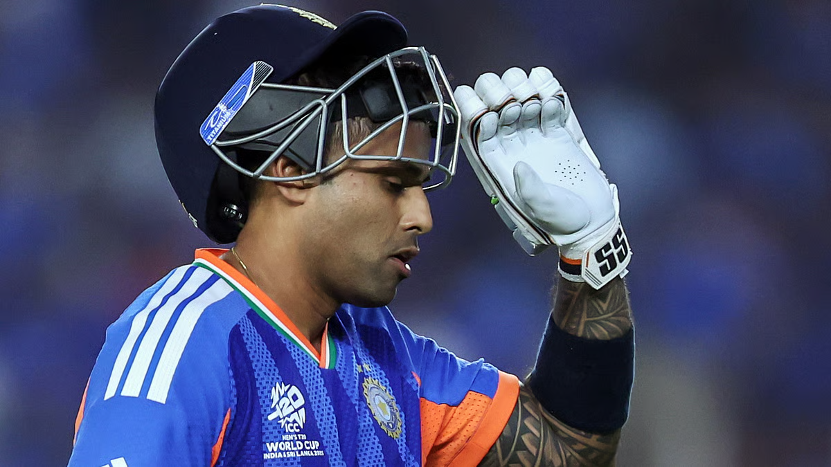 Suryakumar Yadav in India cricket jersey, 2020 T20 World Cup