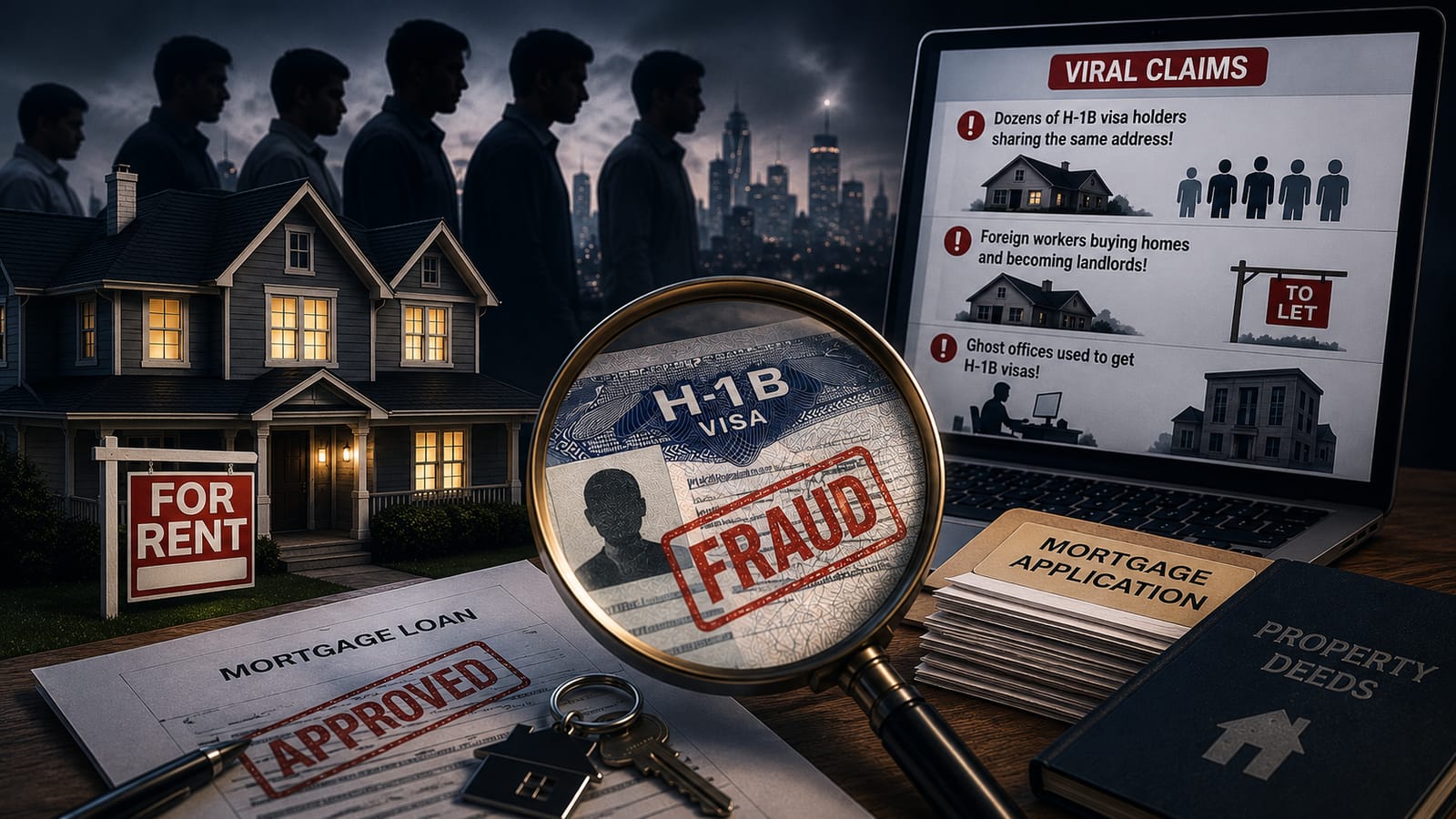H-1B visa fraud, mortgage loan approval, and rental properties linked to viral claims.