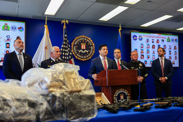 FBI press conference on India-based gangs, politics, extortion, murder