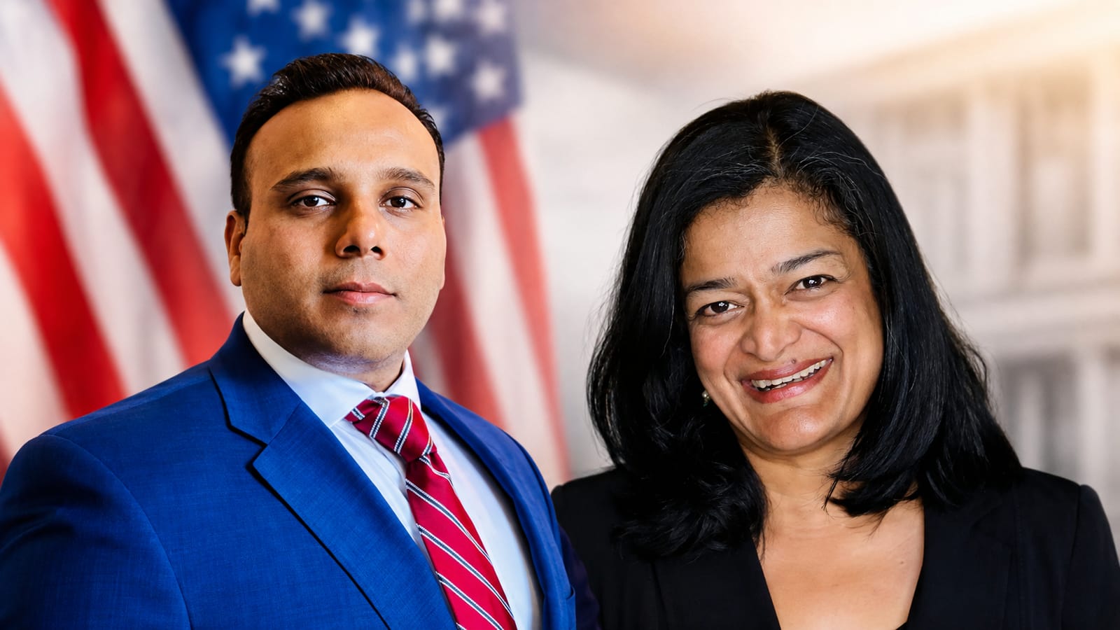 Pramila Jayapal and Carrick Heath compete in rare Indian-American race